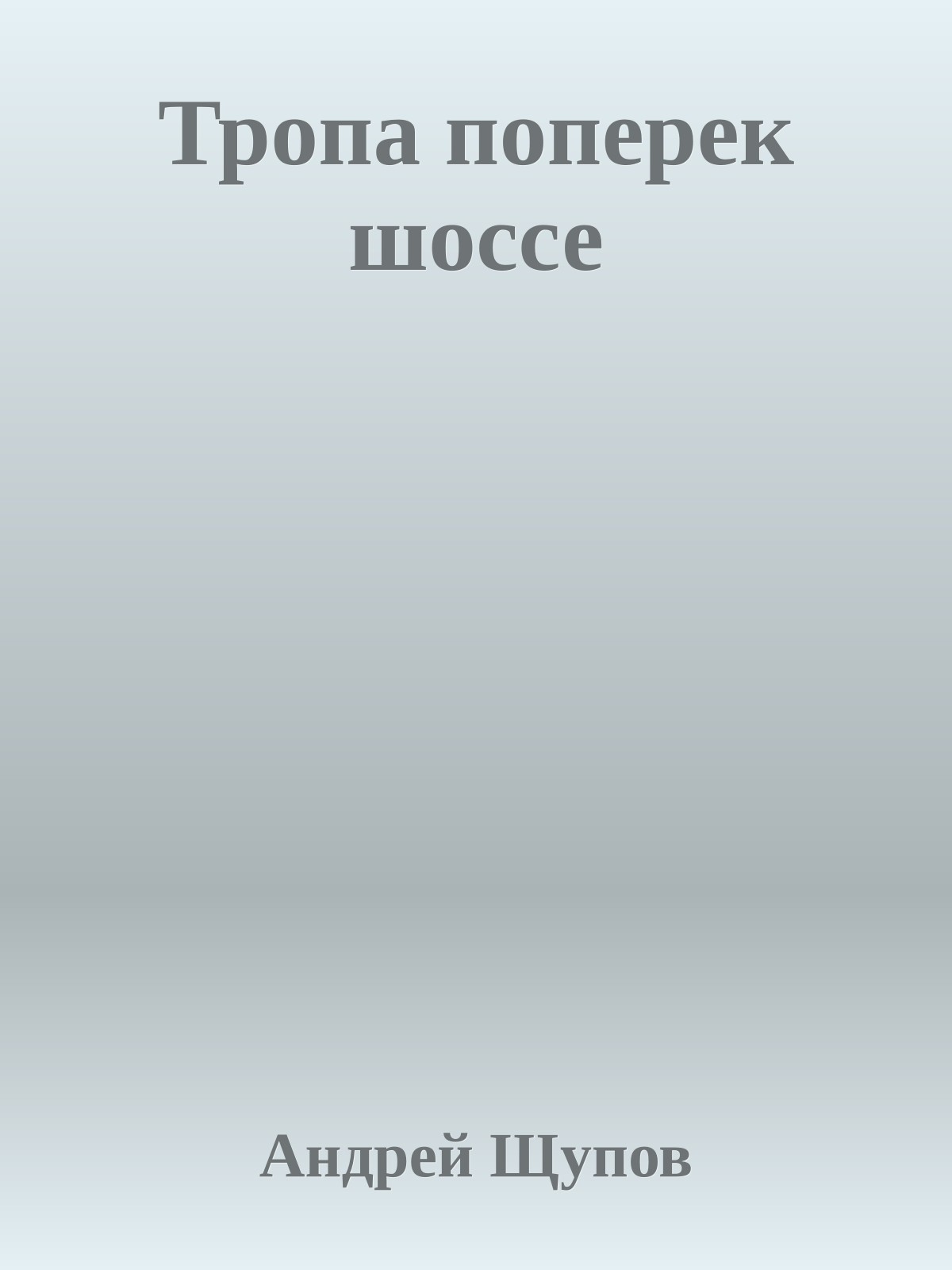 Тропа поперек шоссе