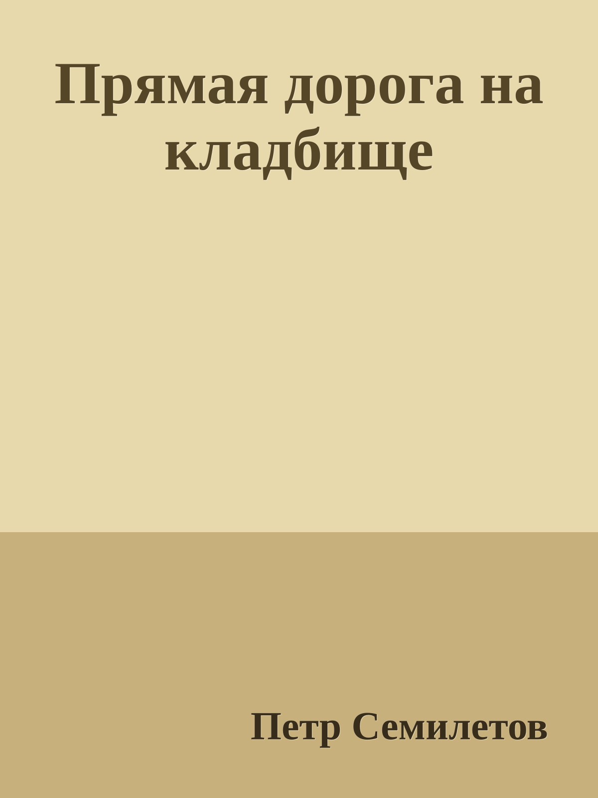 Прямая дорога на кладбище