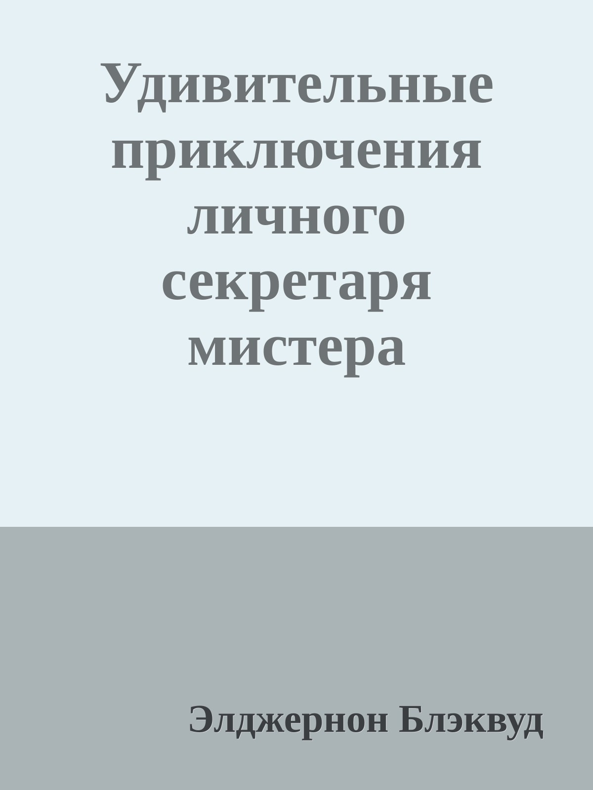 Удивительные приключения личного секретаря мистера Сайдботема