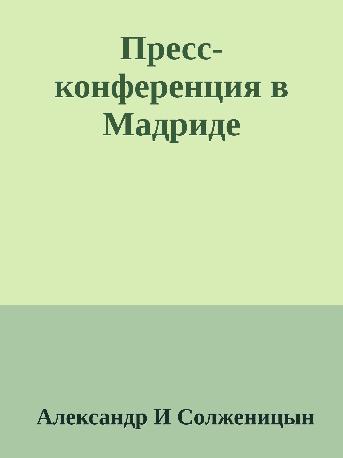 Пресс-конференция в Мадриде