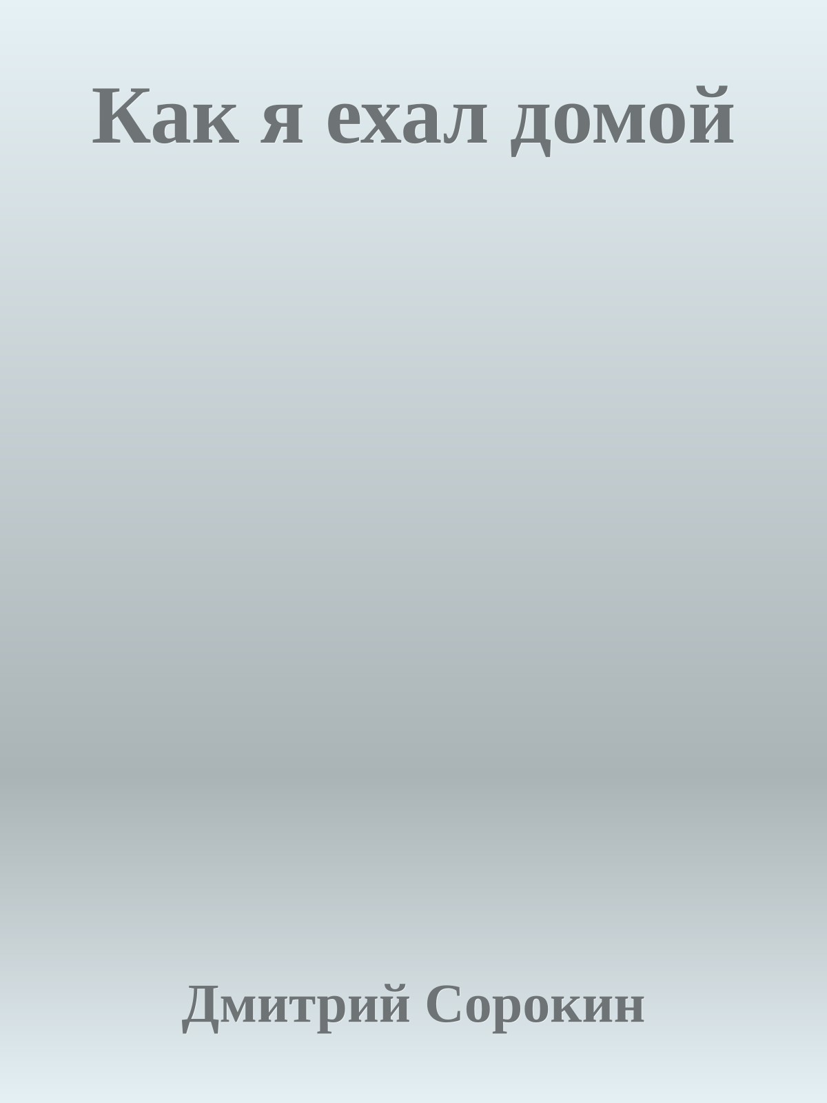 Как я ехал домой
