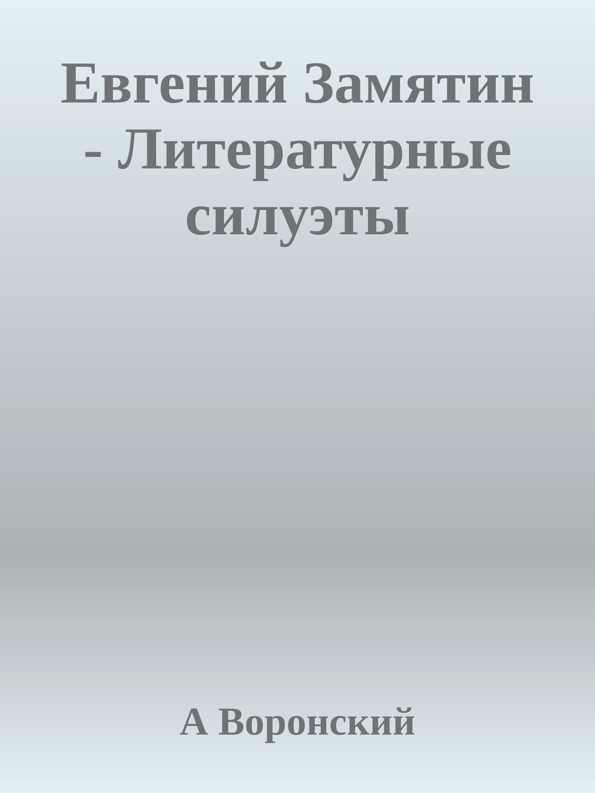 Евгений Замятин - Литературные силуэты