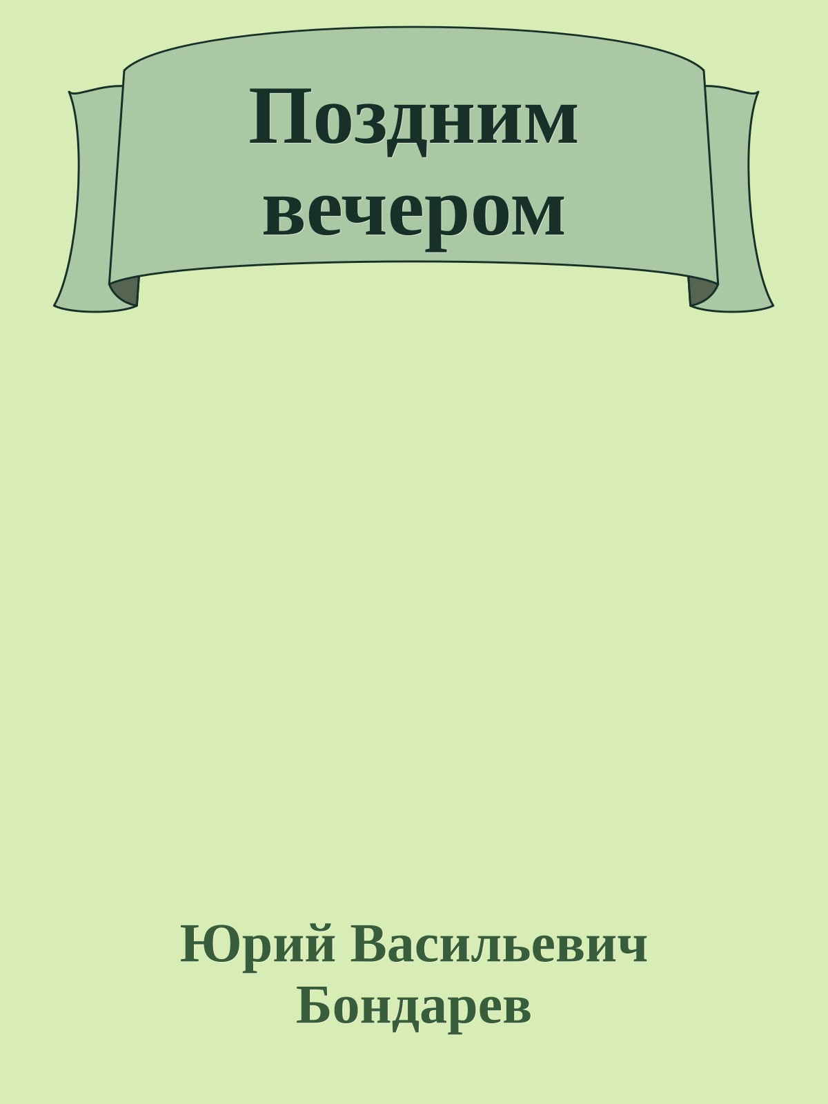 Поздним вечером