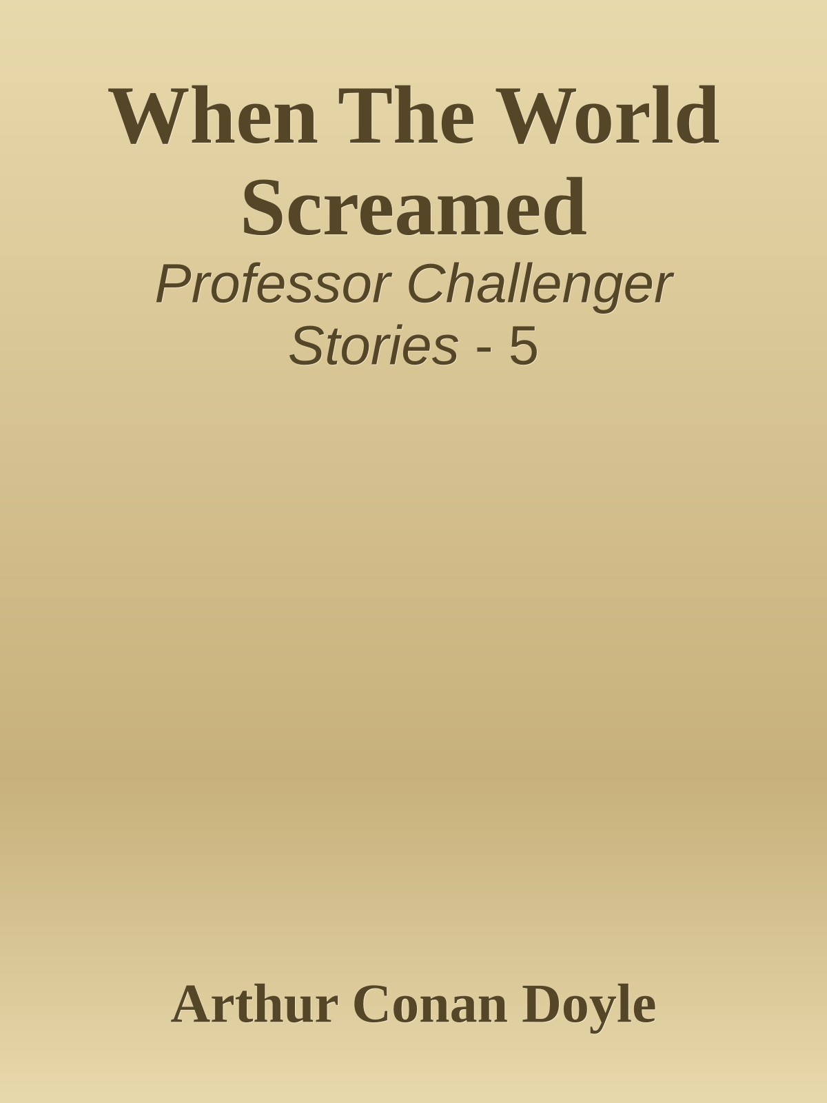 When The World Screamed