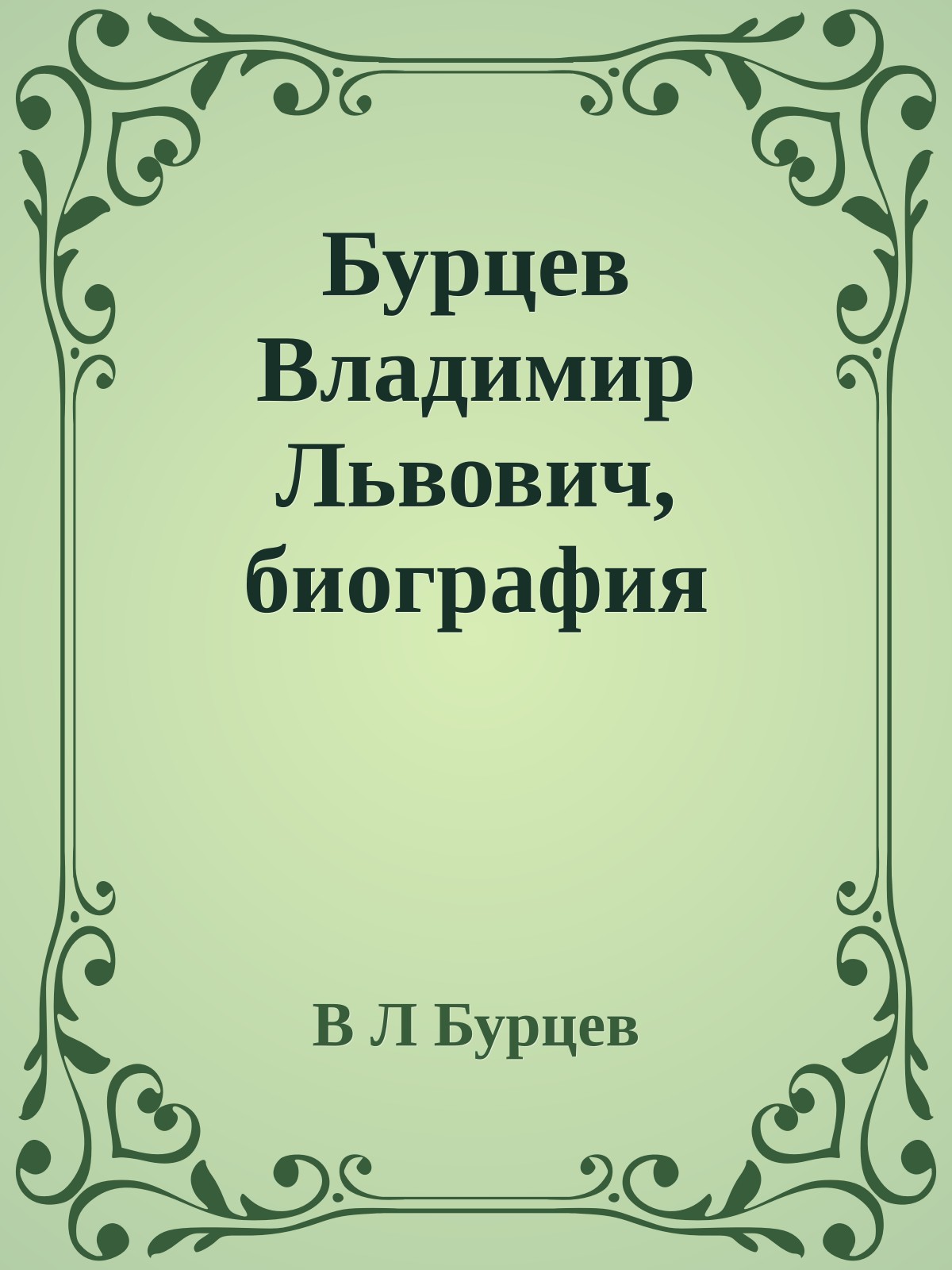 Бурцев Владимир Львович, биография