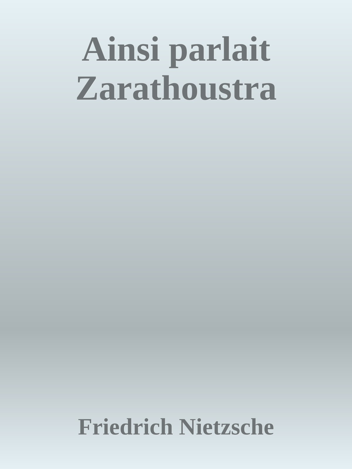 Ainsi parlait Zarathoustra