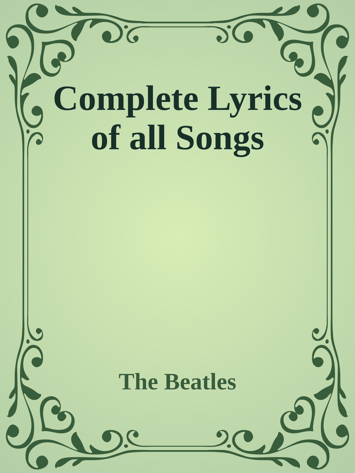 Complete Lyrics of all Songs