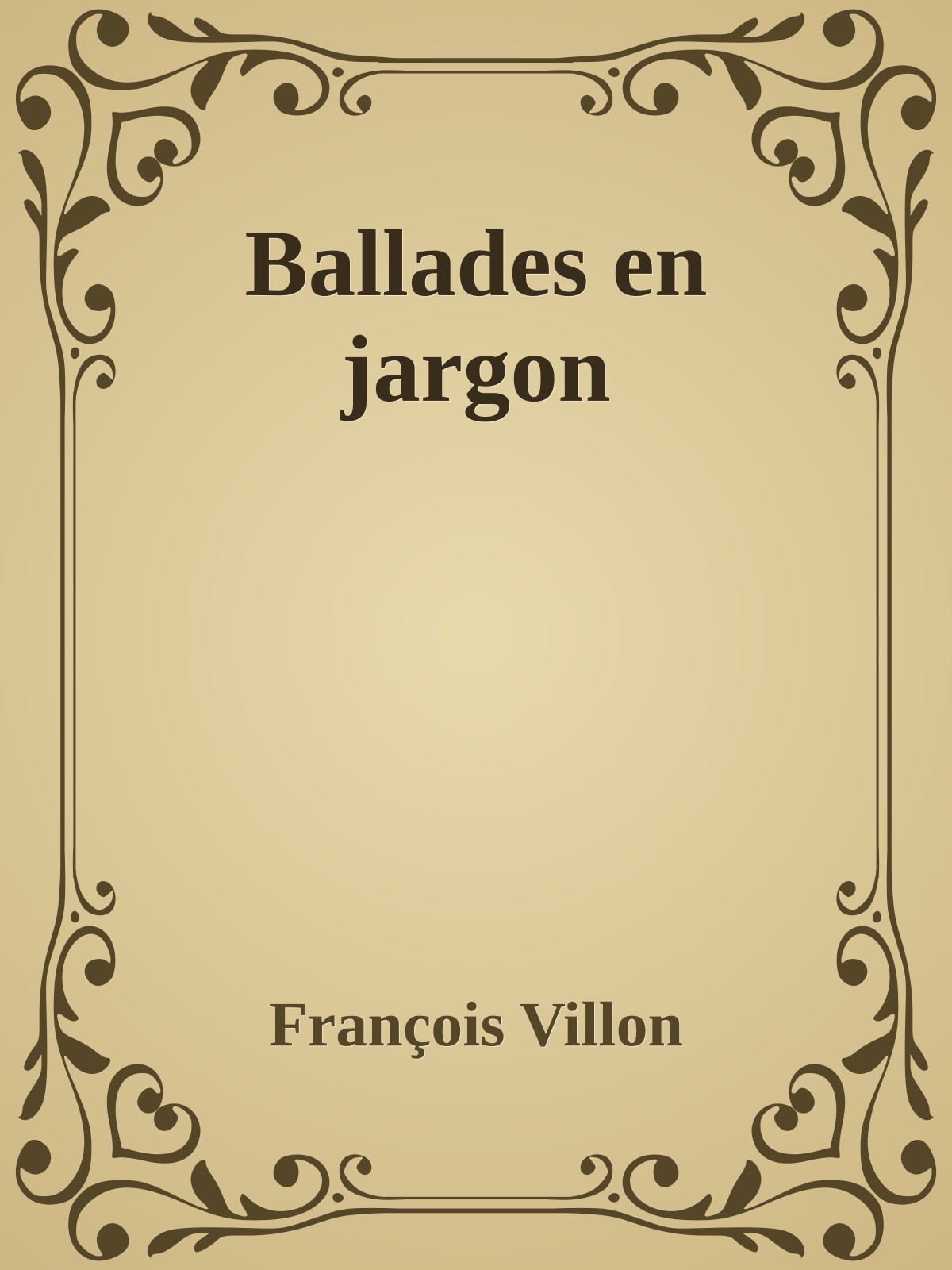 Ballades en jargon
