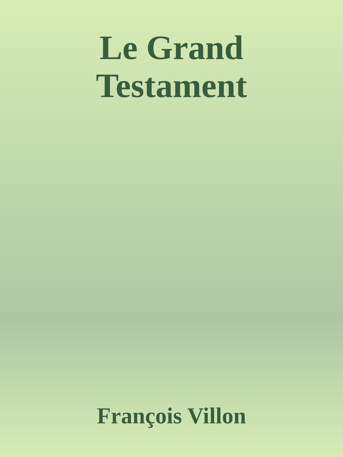 Le Grand Testament