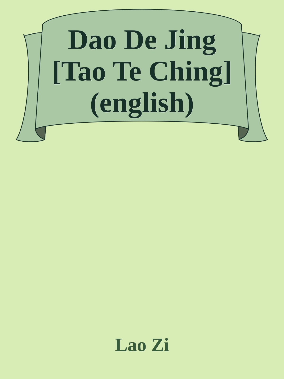 Dao De Jing [Tao Te Ching] (english)