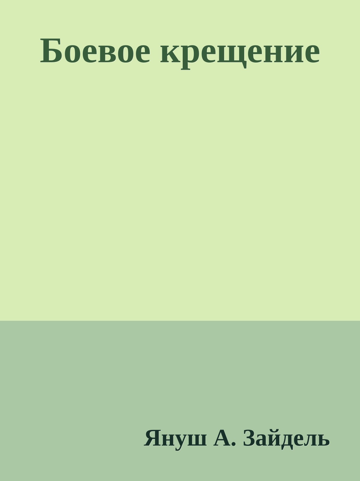 Боевое крещение