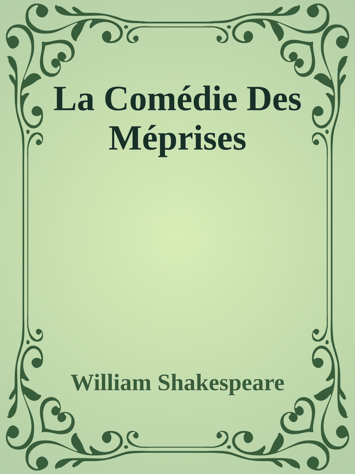 La Comédie Des Méprises