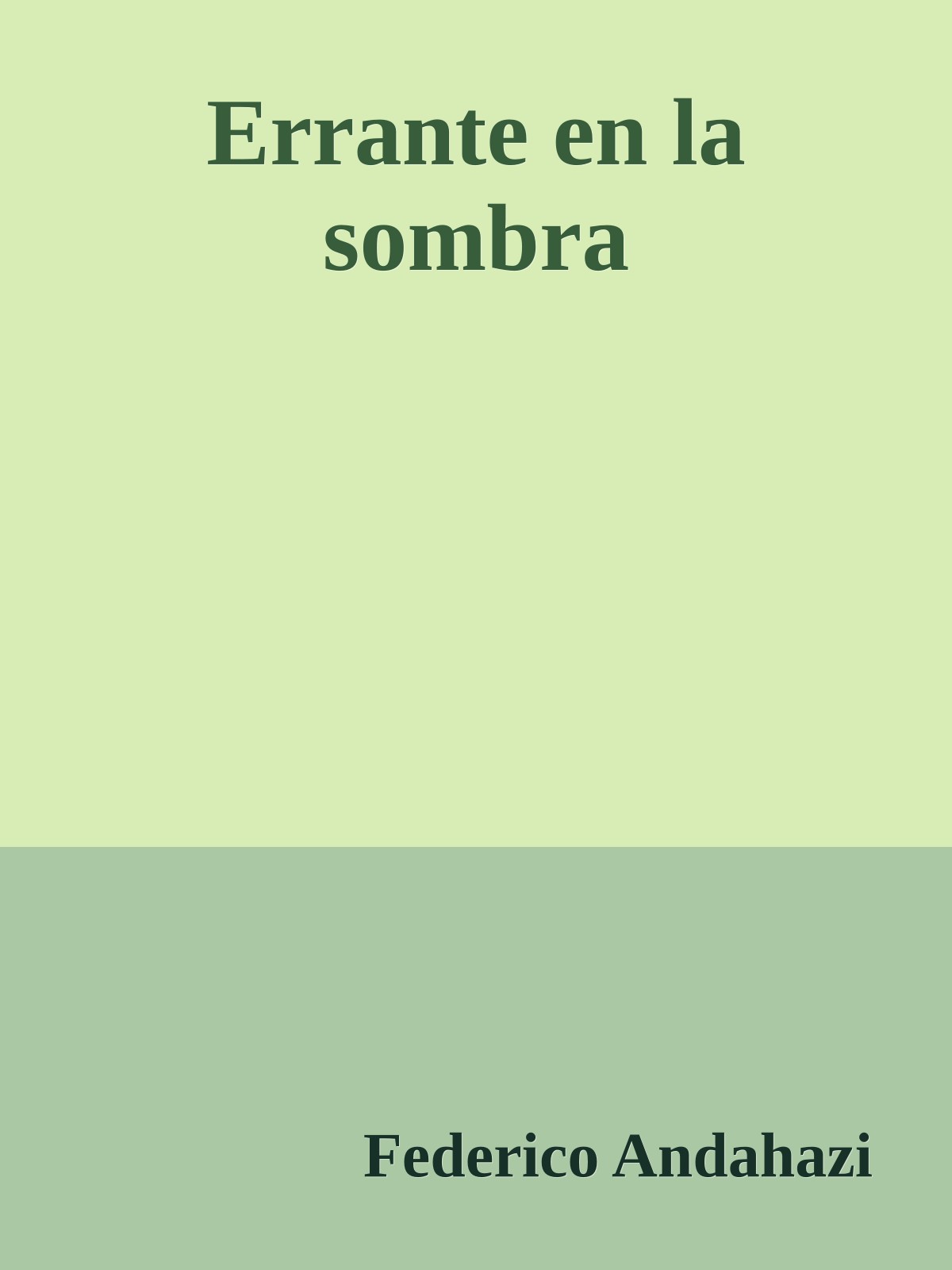 Errante en la sombra