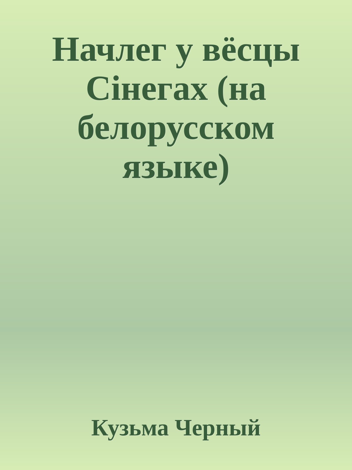 Начлег у вёсцы Сiнегах (на белорусском языке)