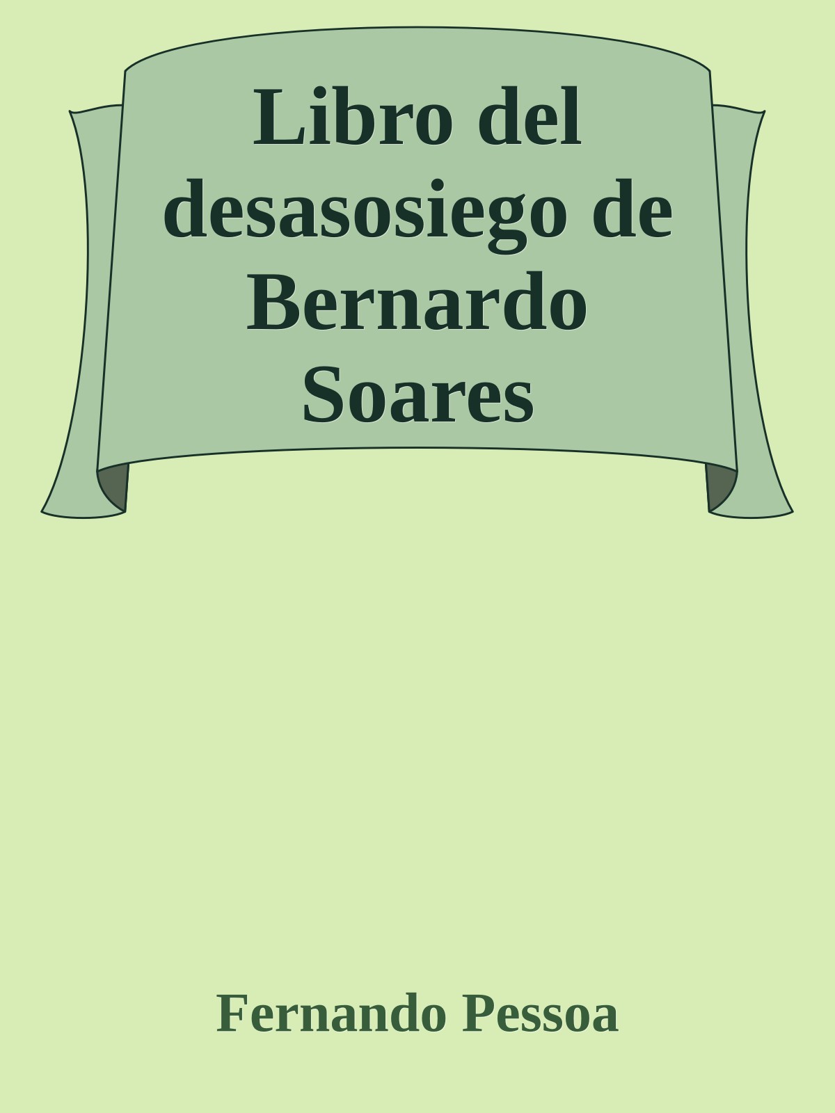 Libro del desasosiego de Bernardo Soares