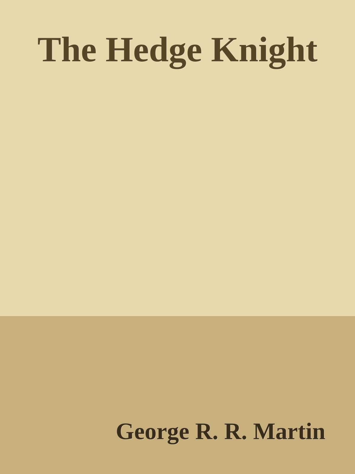 The Hedge Knight
