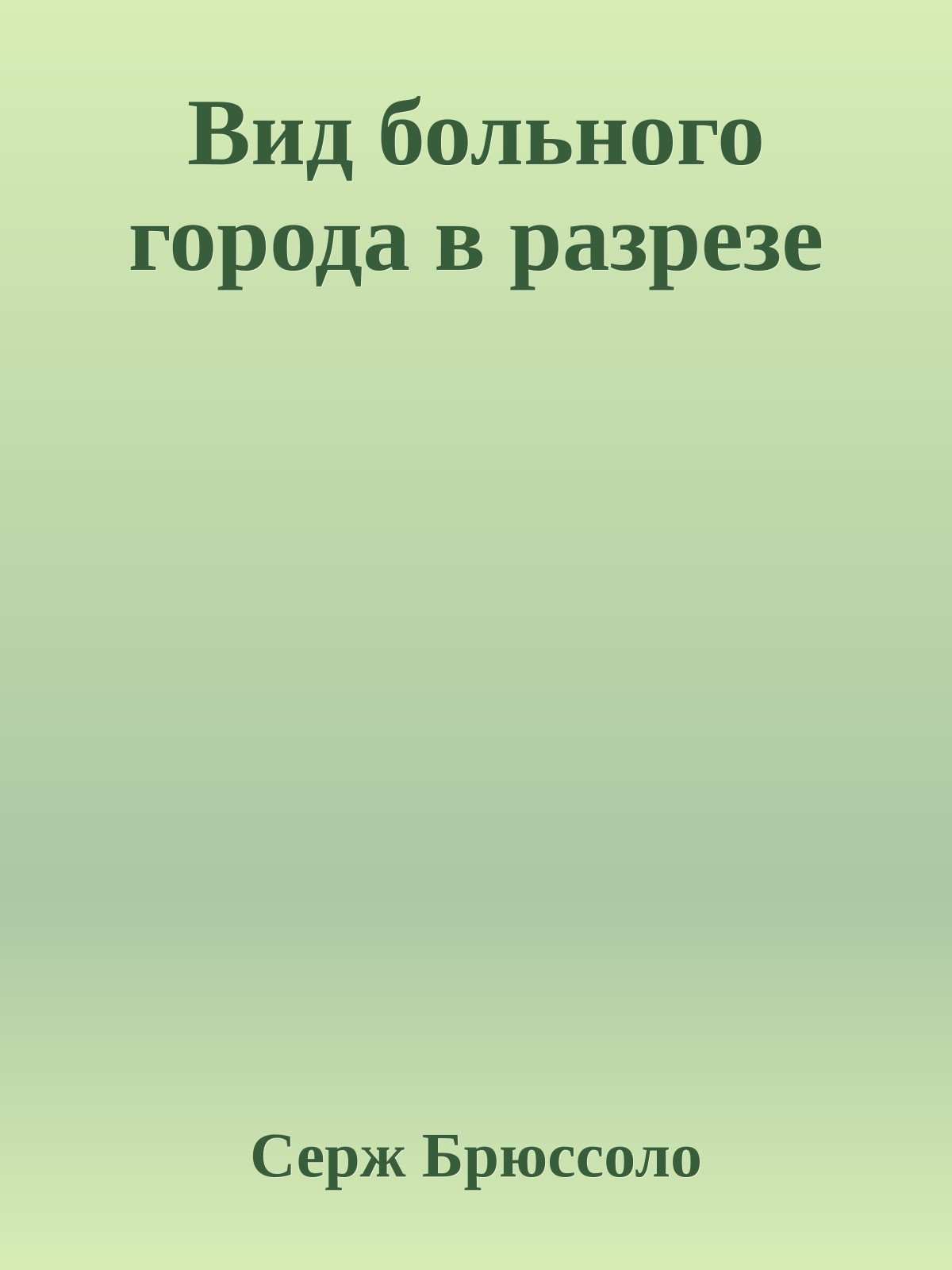 Вид больного города в разрезе