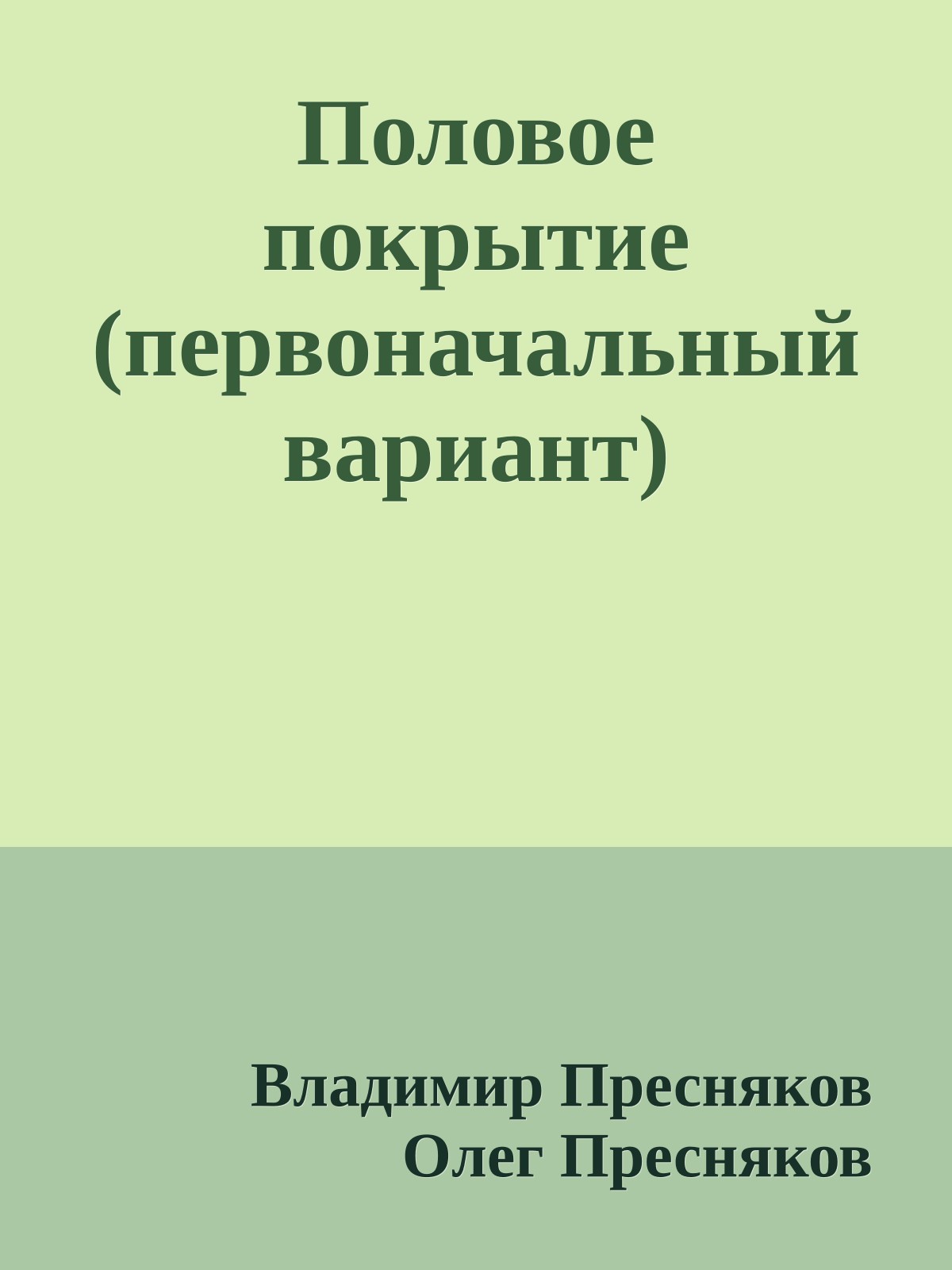 Половое покрытие (первоначальный вариант)