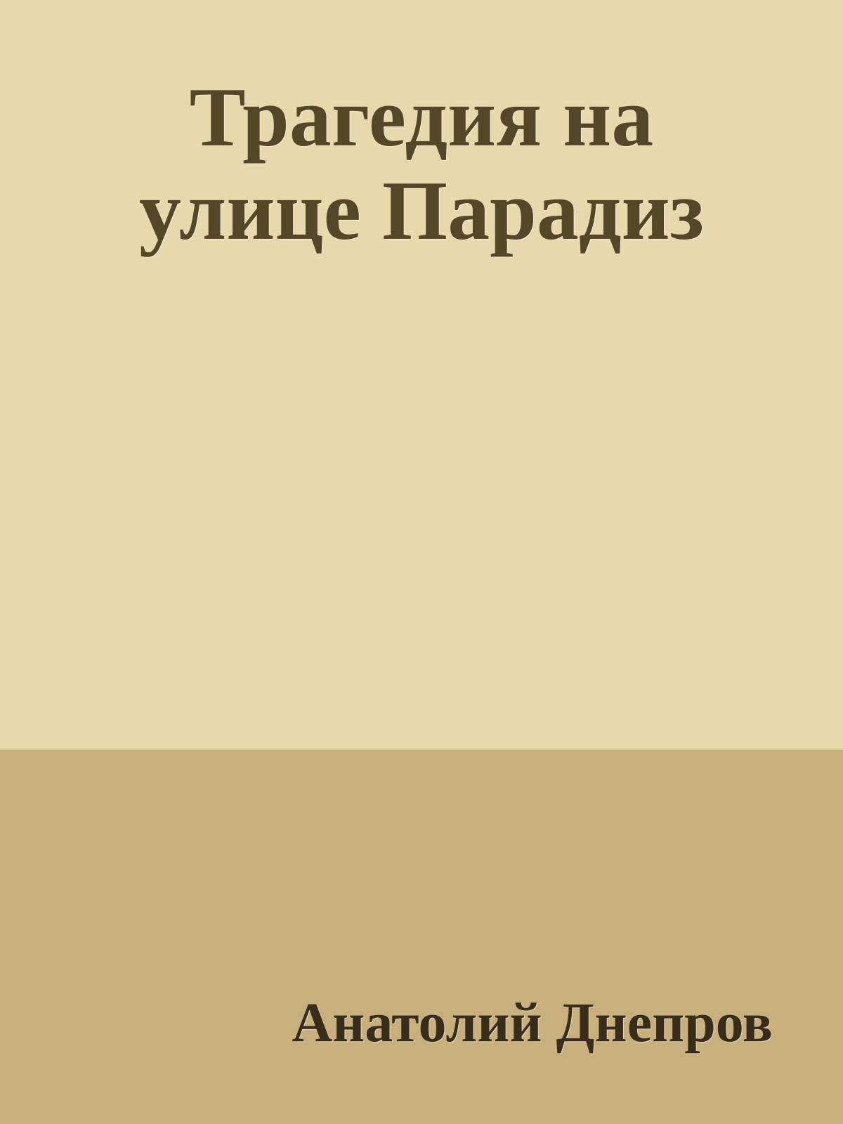 Трагедия на улице Парадиз
