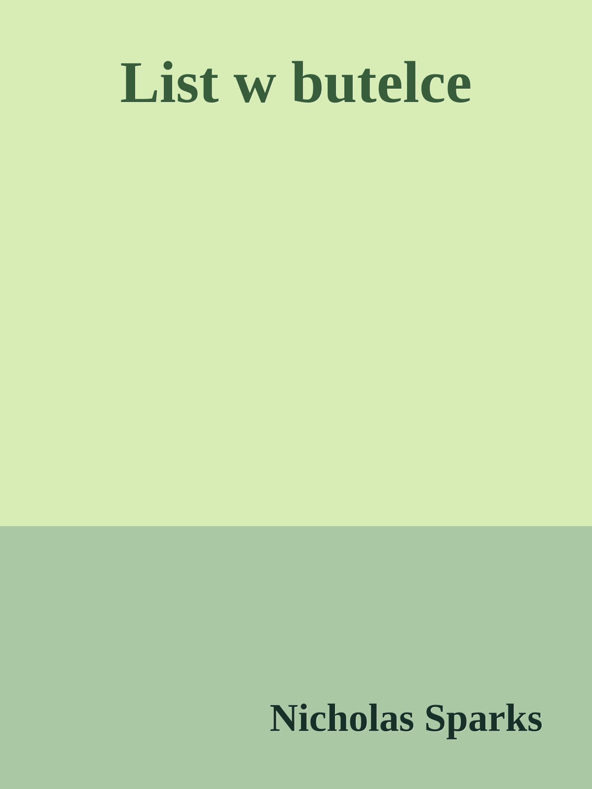 List w butelce
