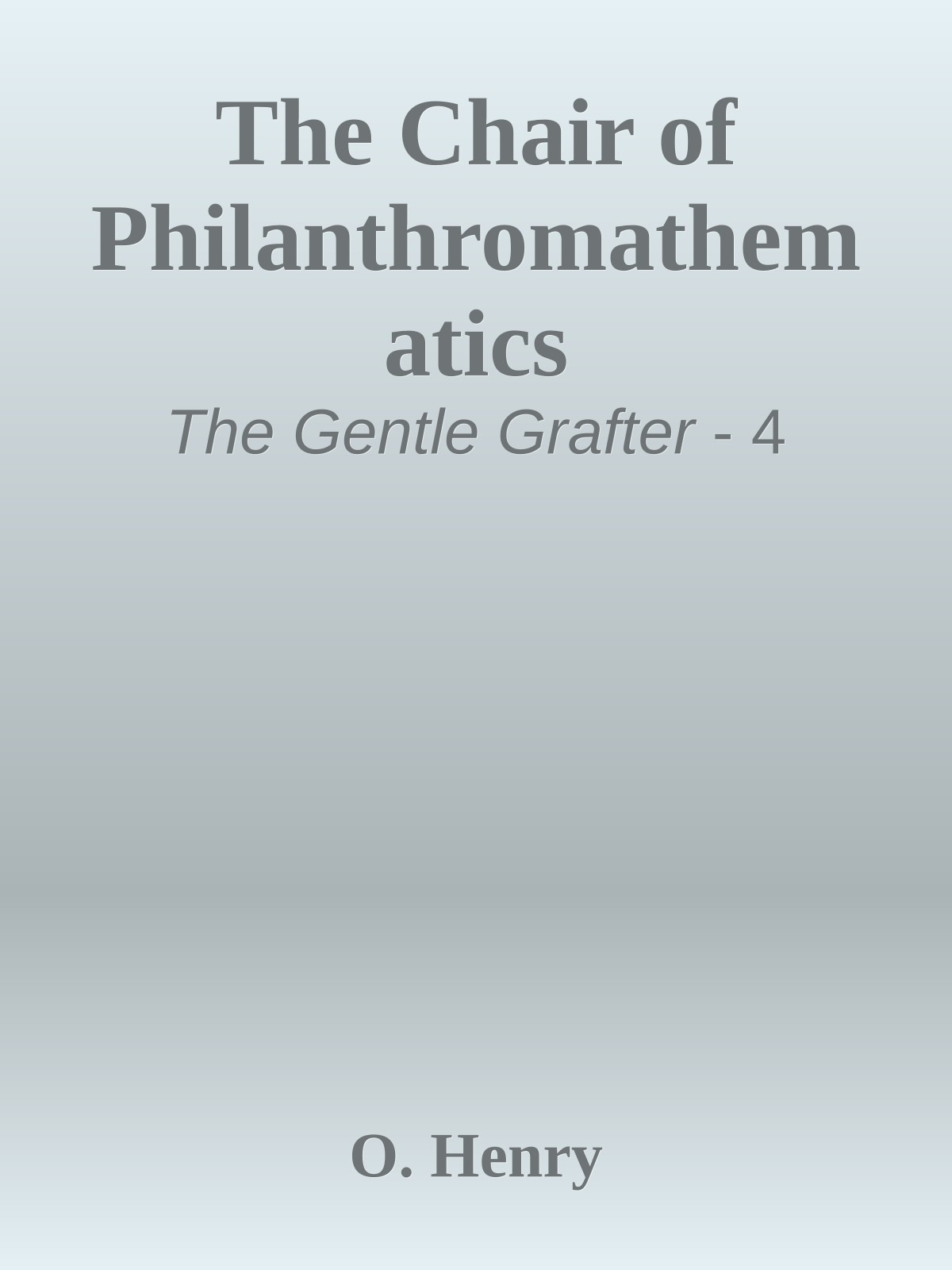 The Chair of Philanthromathematics