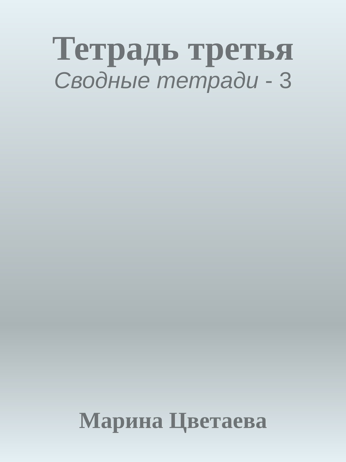 Тетрадь третья